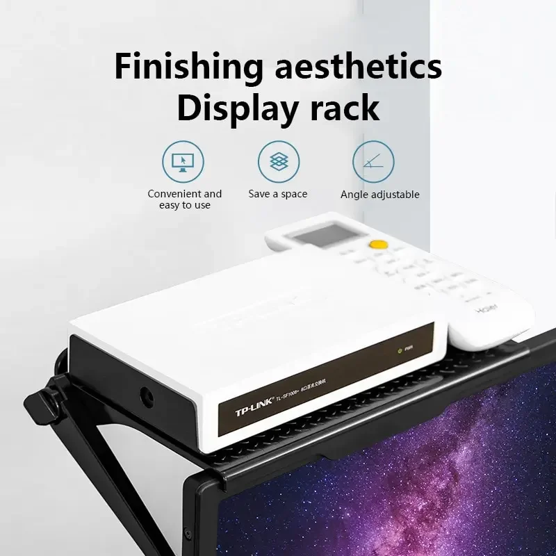 Punch-Free Computer Monitor Rack Plastic TV Set-Top Box  Bracket Router  Rack