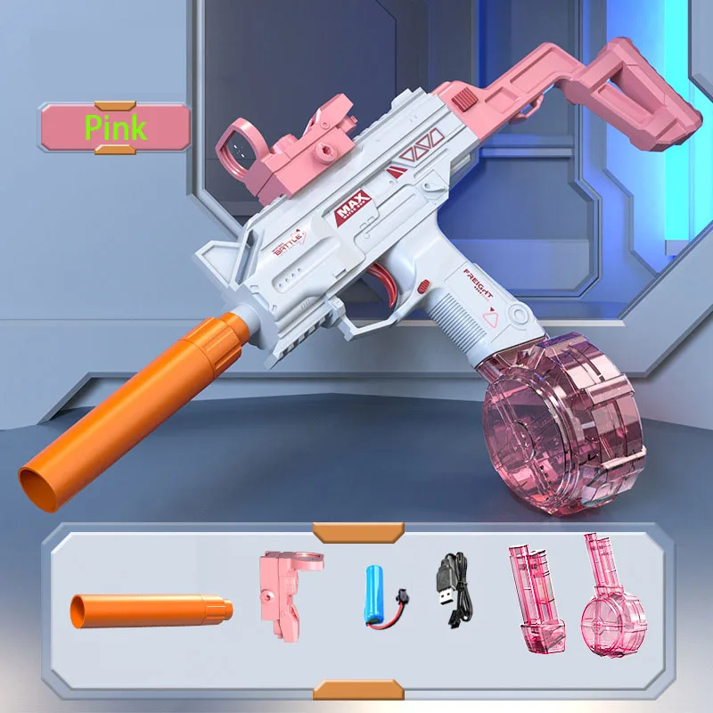 UZI Volledig elektrisch waterpistool Speelgoed Zwembad Spelen Waterspeelgoed Buitenspellen Hogedrukwaterpistool Zomerspeelgoed voor kinderen Cadeau