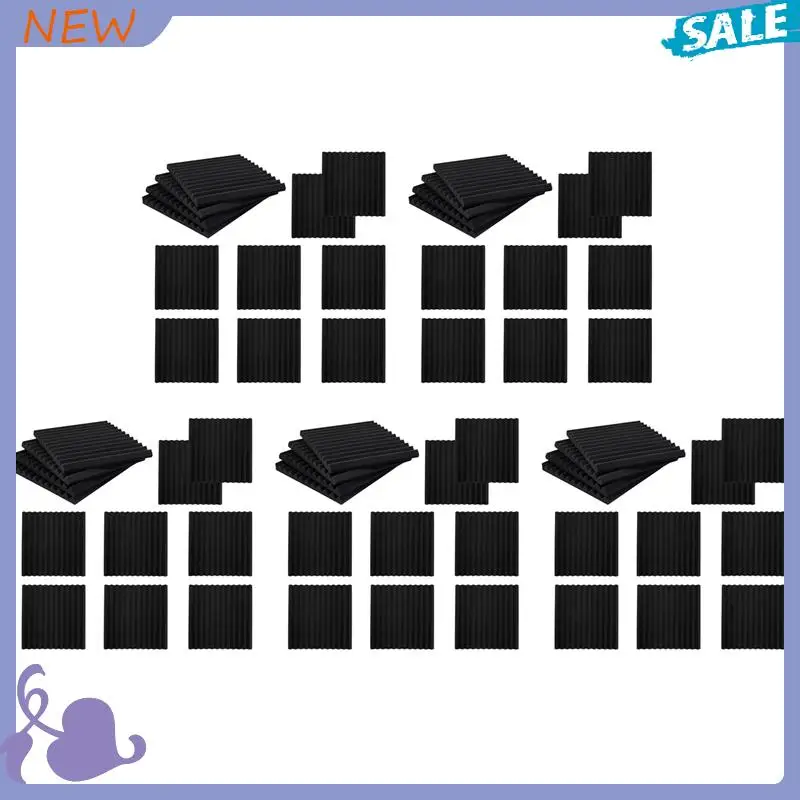 

ABVB-60 Pack Self-Adhesive Acoustic Panels, Sound Proof Foam Panels, High Density Soundproofing Wall Panels For Home(Black)
