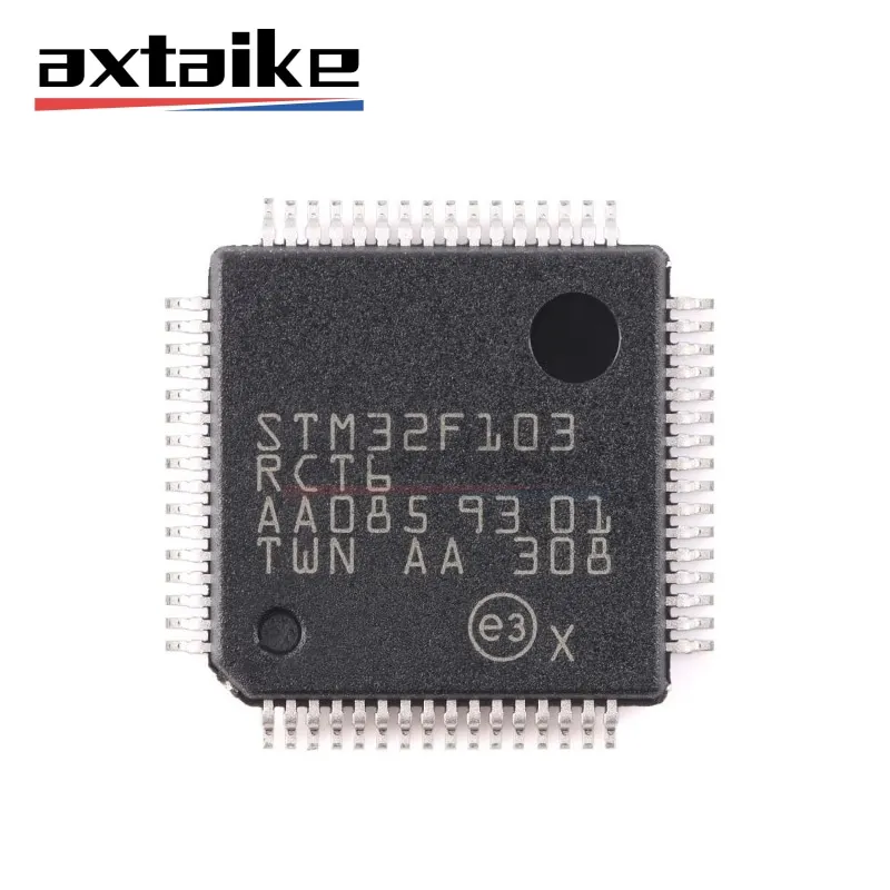 STM32F103RCT6 LQFP-64 STM32F103 RCT6 ARM Cortex-M3 72MHz 2V~3.6V 256KB FLASH RAM：48KB Microcontroller Chip SMD IC