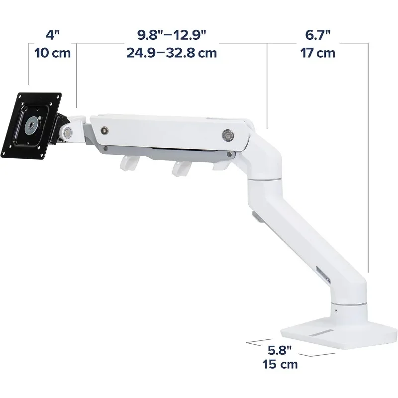 HX HD Premium Heavy Duty Gaming Monitor Arm, Single Monitor Desk Mount – for 1000R Curved Ultrawide Monitors Up to 49 Inches