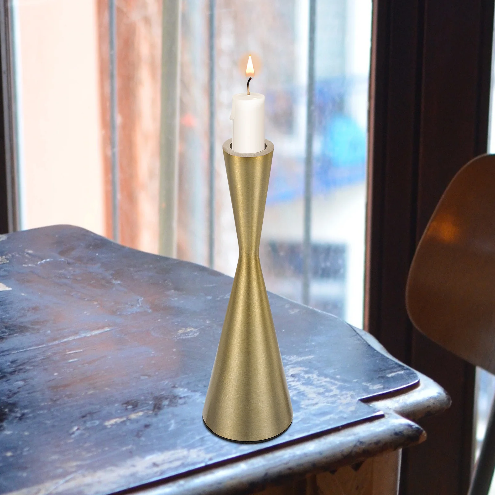 

Premium Metal Holder Taper Candlestick Decorative Table Wedding Centerpiece Desktop Ornament Home Decor
