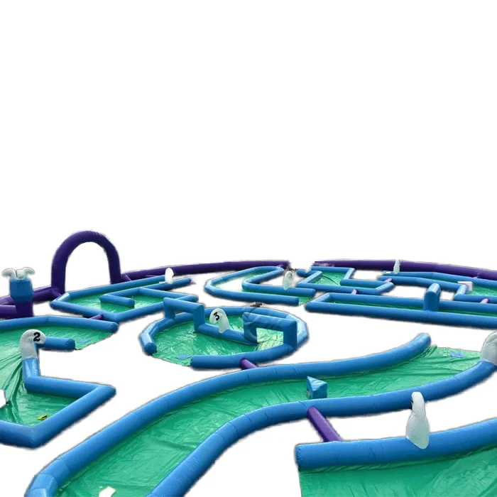 

New for 2018 an Inflatable 9 Hole Mini Golf Challenge Inflatable Golf Course