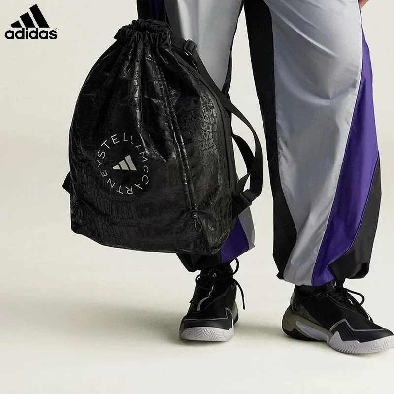 Adidas by Stella McCartney 2025 Autumn Women Fitness Drawstring Gym Sack With Inner Pocket Adjustable Strap Travel Bag JY4205