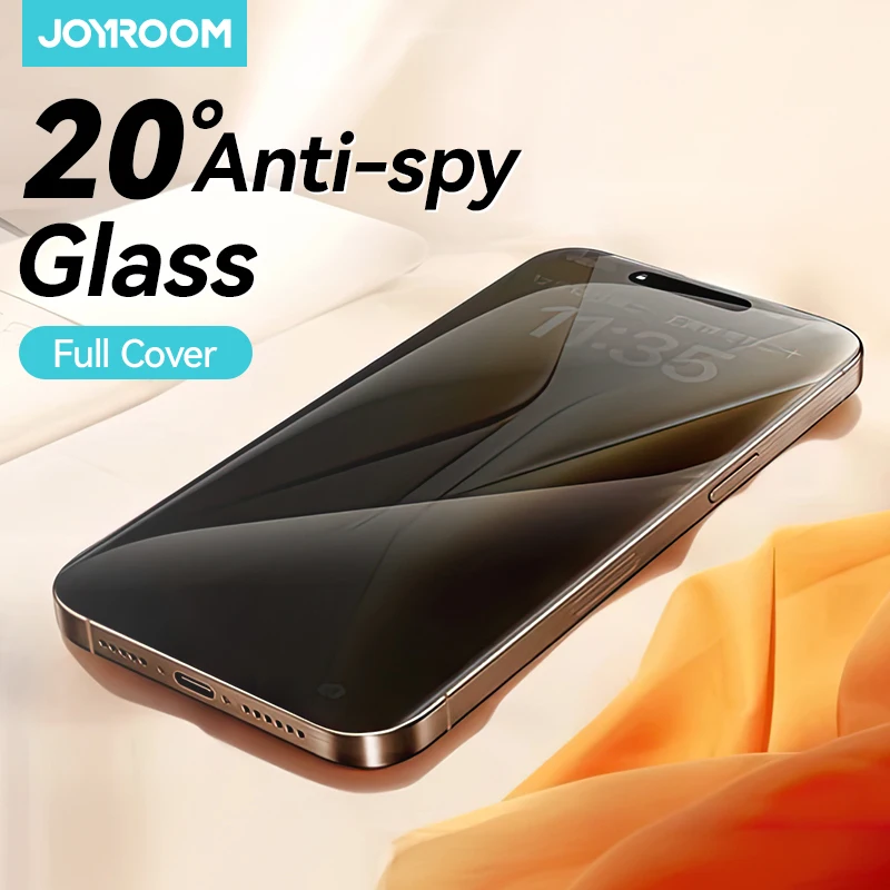 

Joyroom 1/2 шт. 20 ° Антишпионское стекло для iPhone 16 15 Pro Max Стекло для iPhone 16, 15, 14, 13, 12 Pro Max Защитное стекло для экрана