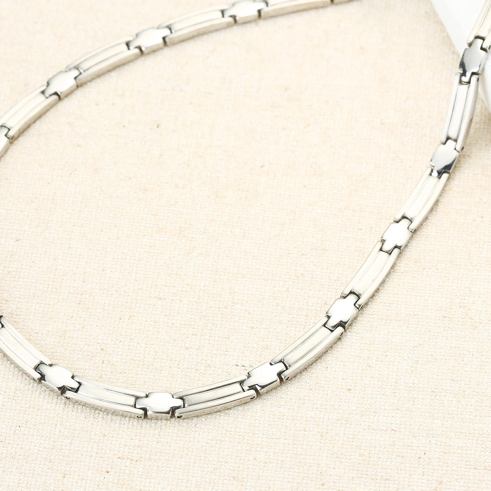 Pure Titanium Necklace with Health Stone Hypoallergenic & Light Weight Men Cool Chain