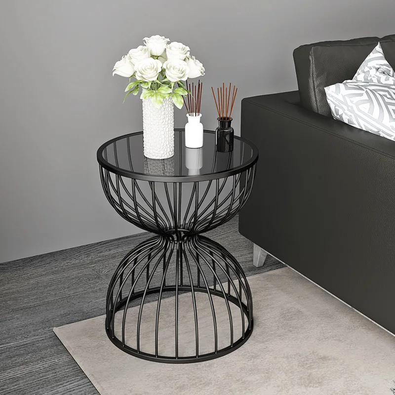 Creative Iron Art Hotel Bedside Table Small Round Table