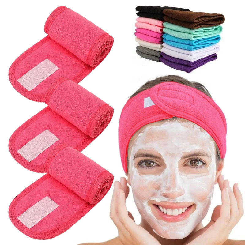 

New in Soft Toweling Hair Accessories Headbands for Face Washing Bath Makeup Hair Band for Women Adjustable SPA Facial Headband
