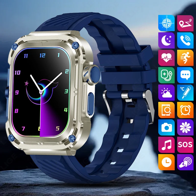 LIGE Z85Max Smart Watch Men Bluetooth Call NFC Heart Rate Blood Pressure Monitoring Outdoor Sport Fitness Tracker Smartwatch Man