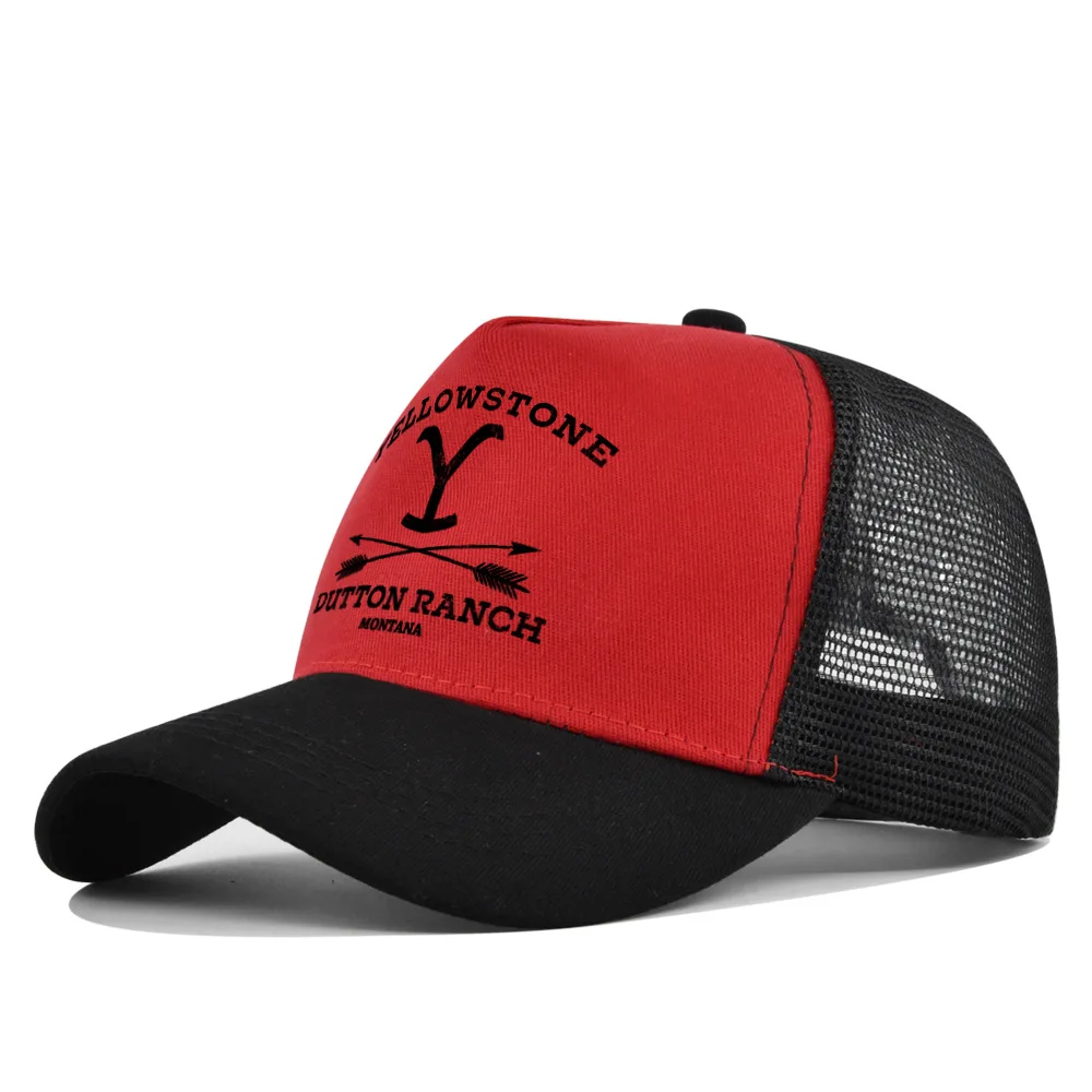 Summer Yellowstone Dutton Ranch Hat Cross Ponytail Baseball Cap Distressed Outdoor Embroidery Sunscreen Hat Solid Color Cap