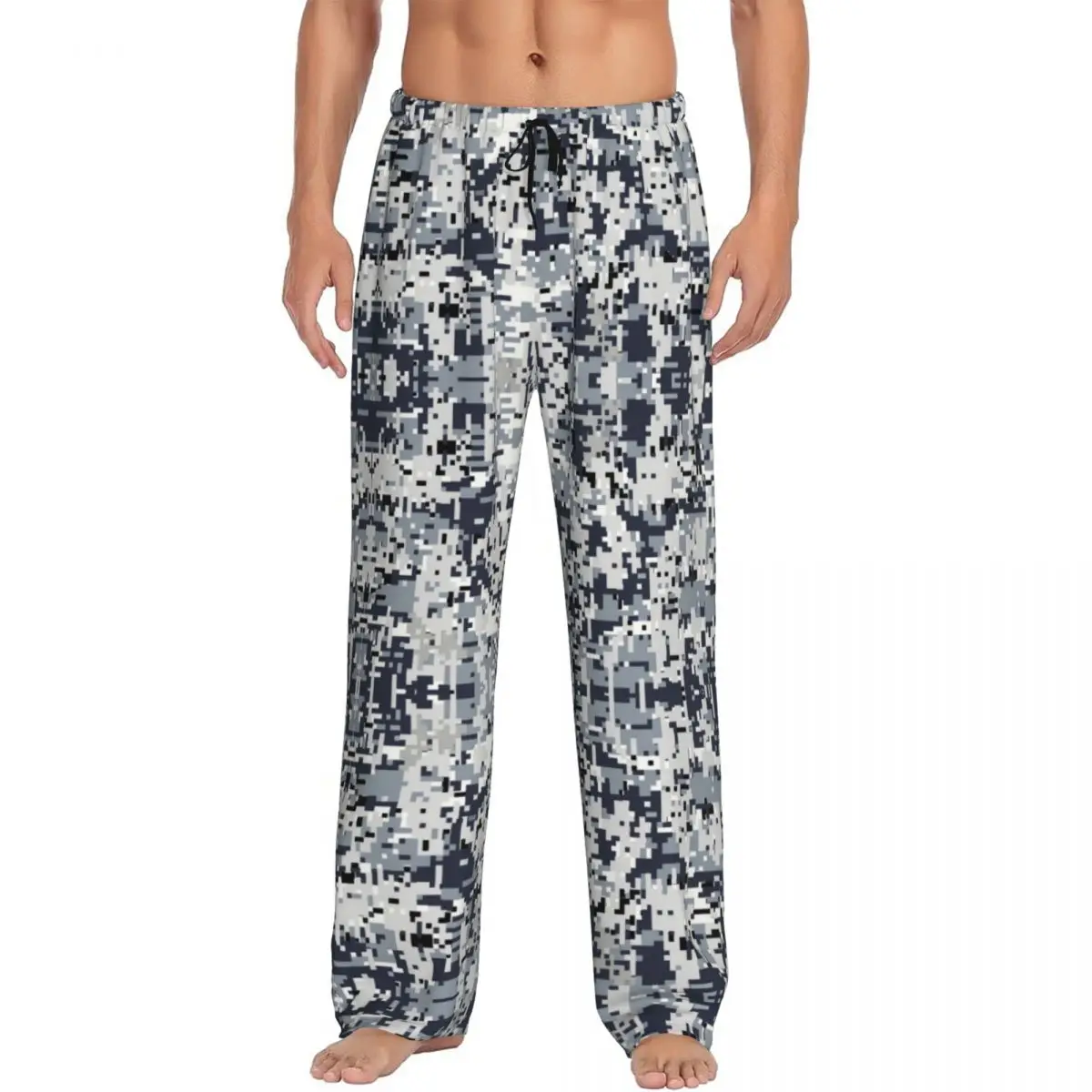 

Custom Print Men's Urban Style Digital Camo Pajama Pants Army Tactical Camouflage Sleepwear Sleep Lounge Bottoms with Pockets
