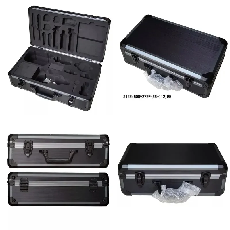 Customizable-Foshan Aluminum Box Customized Black Aluminum Alloy Portable Toolbox Multifunctional Instrument Equipment Box