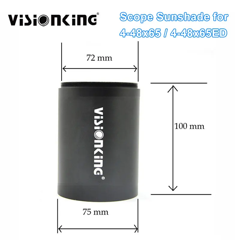 Visionking Metal Tactial Scope Sunshade Tube Shade for Rifle scope with 65 mm Objective Lens Sun Shade for 4-48x65 / 4-48x65ED