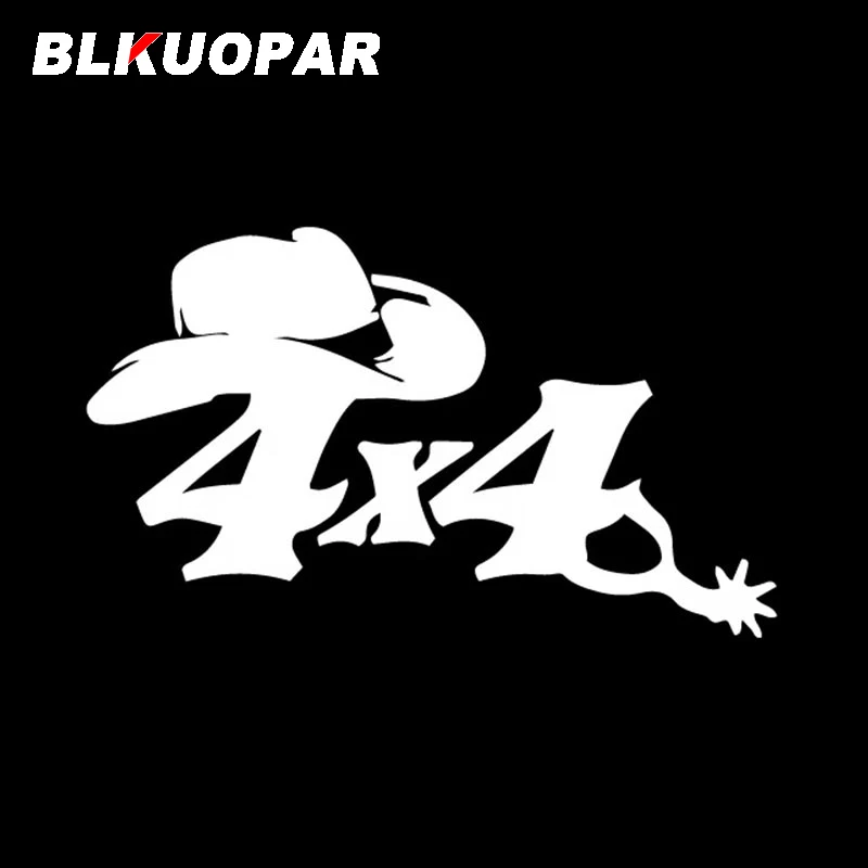 BLKUOPAR Creative Cowboy Style Number 4X4 Car Stickers Fashion Graphics Waterproof Decal Air Conditioner Laptop Car Goods