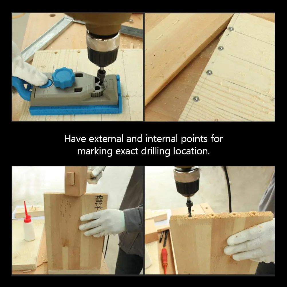 16Pcs Wood Dowels Set Accurate Drill Marking Tenon Centers Wood Drill Tool Metal Woodworking Accessory