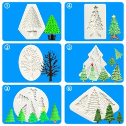 Christmas tree decoration silicone mold Christmas decoration landscaping DIY chocolate candy mold