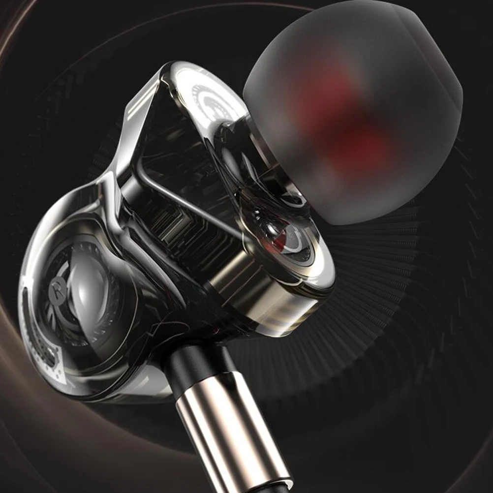 

Earbuds Stereo Bass Subwoofer Metal Headphone 3.5Mm Braided Wire Sports Headset 7Mm+7Mm+9Mm Drivers Wide Red