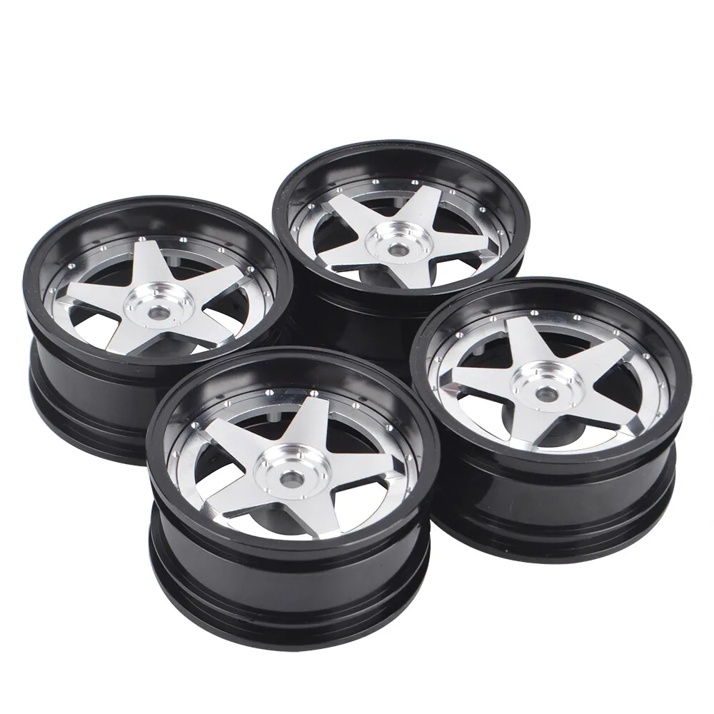 4pcs 1/10 Aluminum RC Drift Wheels Suitable for Tamiya BB01 TT02 Traxxas 4tec MST On-Road Car