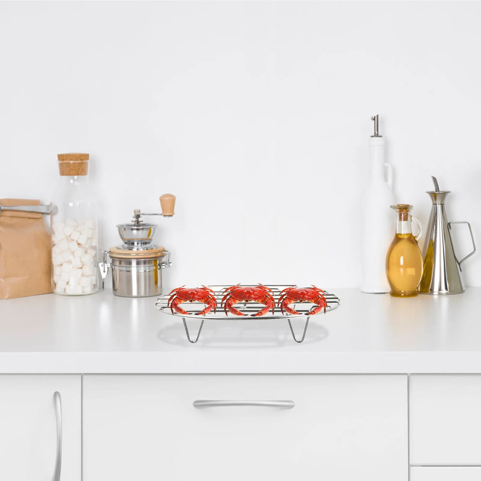 

Stainless Steel Steamer Rack Versatile Cooking Stand Steamed Food Rack Kitchen Gadget Essential for Rice Cooker Oven