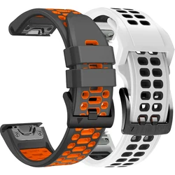 22 26MM Silicone Watchband Strap for Garmin Fenix 7/7Pro/7X/6X/6 Pro/5X/5 Plus/Epix/Forerunner WristStrap Replaceable Bracelet