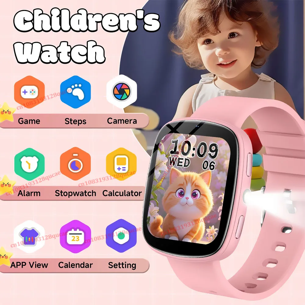 NEW Smart Watch for Children Touch Screen Camera Control 260mAh Long Battery Flashlight 22 Games Learn Partners Boys Girls Gifts