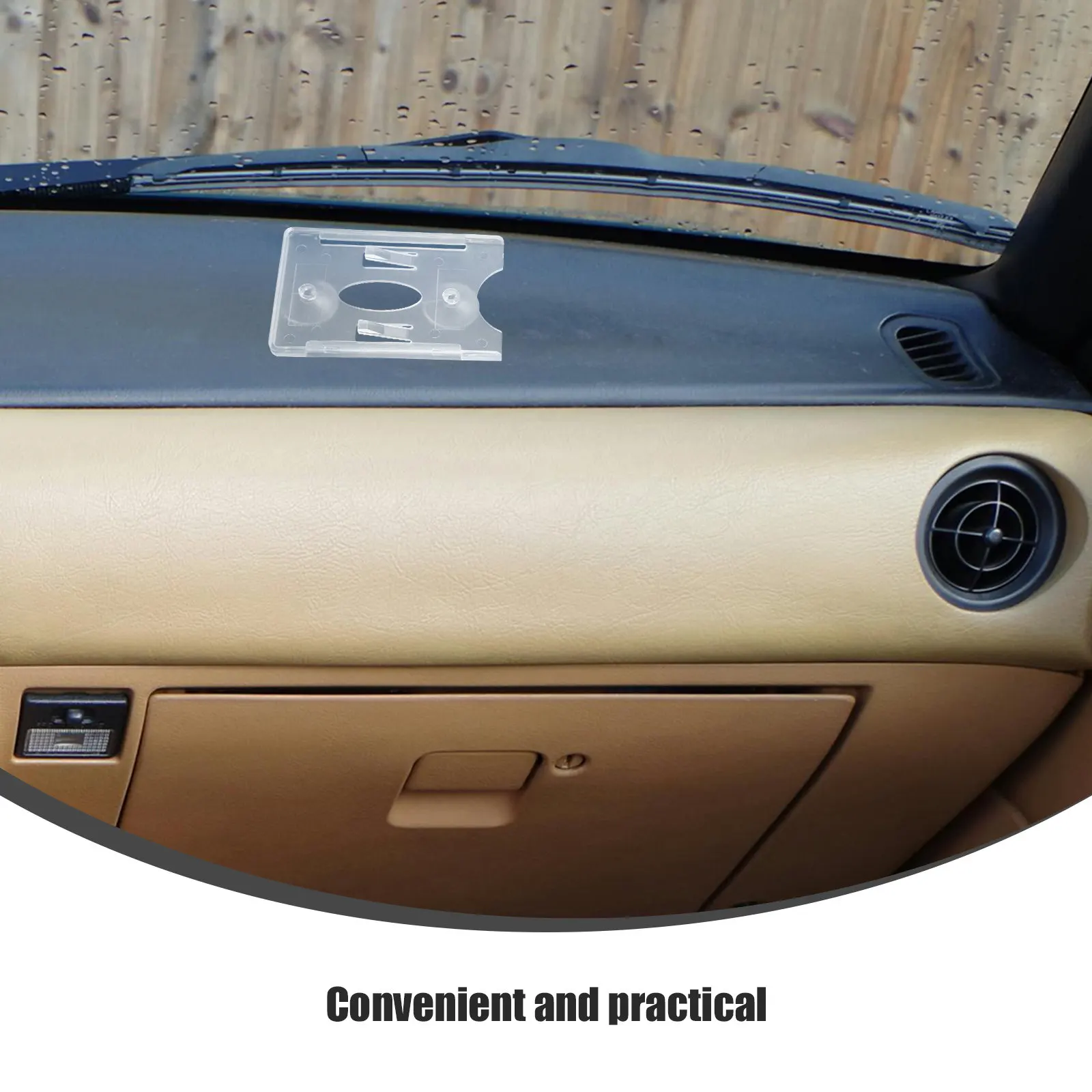 4Pcs Clear Suction Cup Car Card Holders Plastic Badge Organizers Parking Permit Holders Windshield Interior Accessories