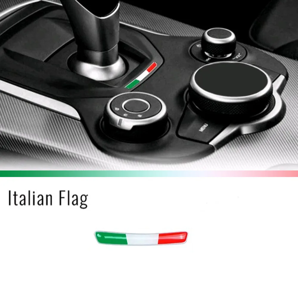 

1Pc Car Gear Shift Panel 3D Italy National Flag Decoration Car Stickers for Interior Trim Universal Car Decoration Accessories