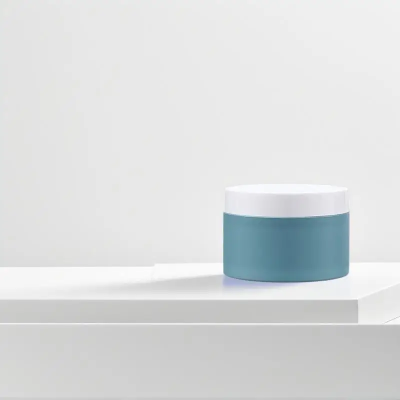 1/2 قطعة 100 جرام الأزرق حقن صب جرة بلاستيكية كريم وجه سميكة البلاستيك حاوية مستحضرات التجميل إعادة الملء زجاجة علب مصل #5