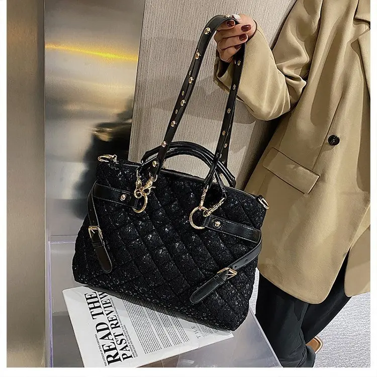 

Универсальная большая сумка для женщин, большая сумка на плечо, многосторонняя сумка для переноски, повседневная модная сумка, просторный кожаный кошелек