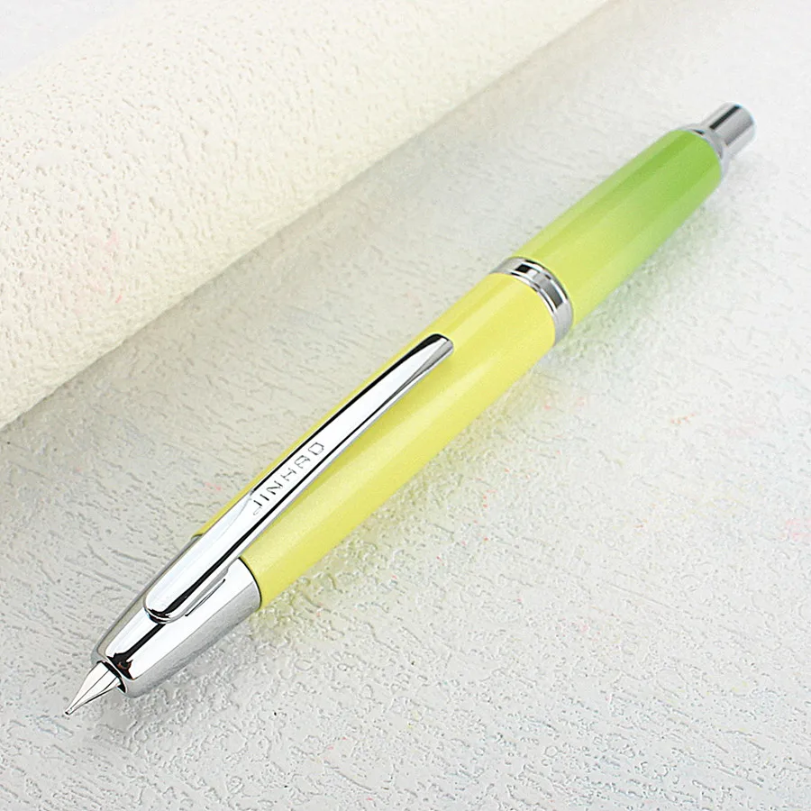 Limited Edition Gradient Color ! Jinhao 10 Retractable Press Fountain Pen EF/F Nib with Ink Converter Writing Gift Pen