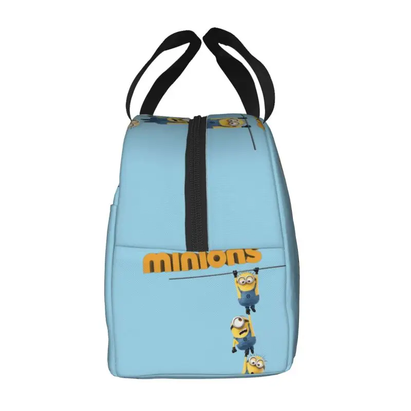 Custom Cute Minions Cartoon Thermal Insulated Lunch Bags Women Resuable Lunch Container for School Storage Food Box