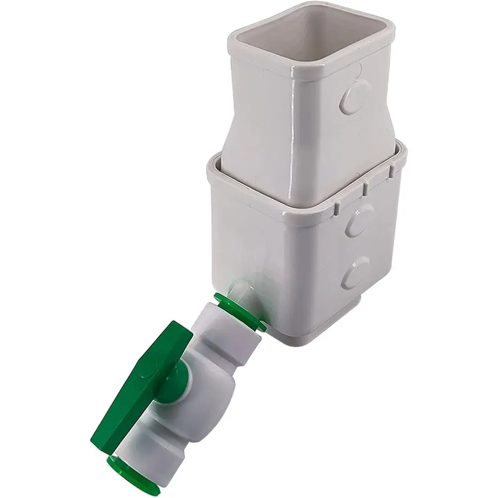 

Система сбора дождевой воды: Комплект для отвода воды из водостока в бак, включает 2 x 3-х секционную подставку.