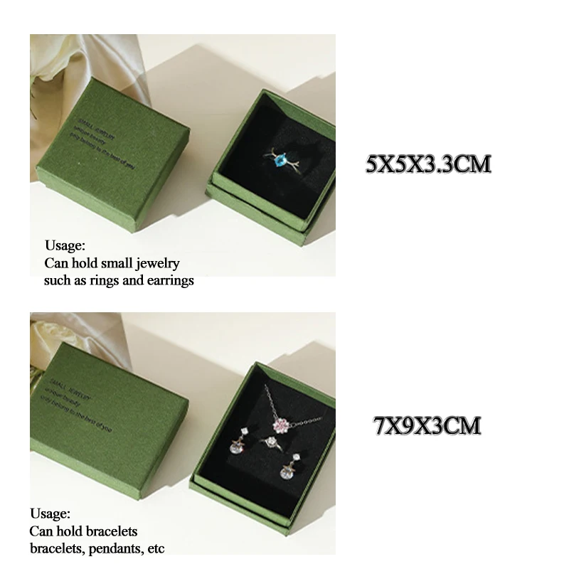 1set Multifunctional Jewelry Ring Necklace Bracelets Earring Gift Packaging Boxes with Sponge Inside Rectangle