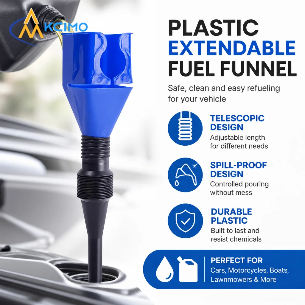 Telescopic Refueling Funnel Plastic Liquid Transfer Filler 1Pc/3Pcs Optional For Auto Motorbike Engine Oil Coolant Gas Filling