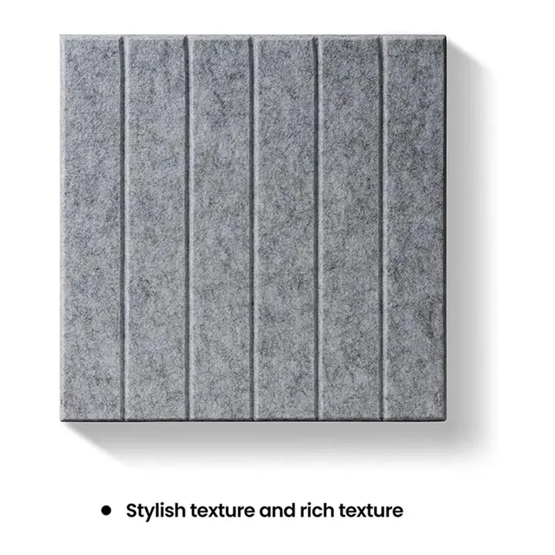 6PCS Acoustic Sound Proof Wall Panel Decorative Soundproof Insulation Pad Felt Cork Bulletin Pin Boards For Wall Home Decoration