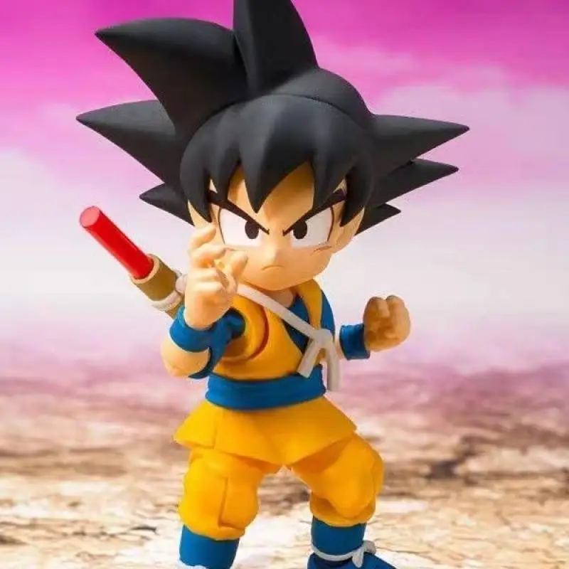 オリジナルバンダイ S.H.フィギュアーツドラゴンボール孫悟空 (ミニ) DAIMA 7 センチメートル PVC アクションフィギュアモデル本物のコレクター置物玩具ギフト