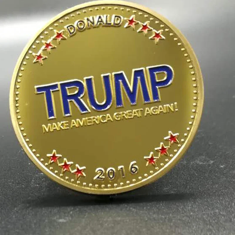 5 pcs/lot Donald Trump Make America Great Again President Commemorative Challenge Coin Gold Silver plated coin