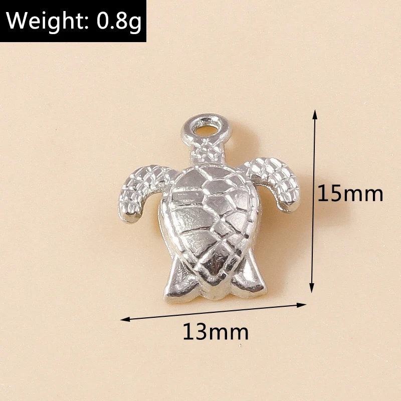 Leslie 30 Stück Metall-Meerestier-Anhänger aus Legierung, Seepferdchen, Fisch, Seestern, Muschel-Anhänger für DIY-Schmuckherstellung, Armband, Halskette – Detail 9