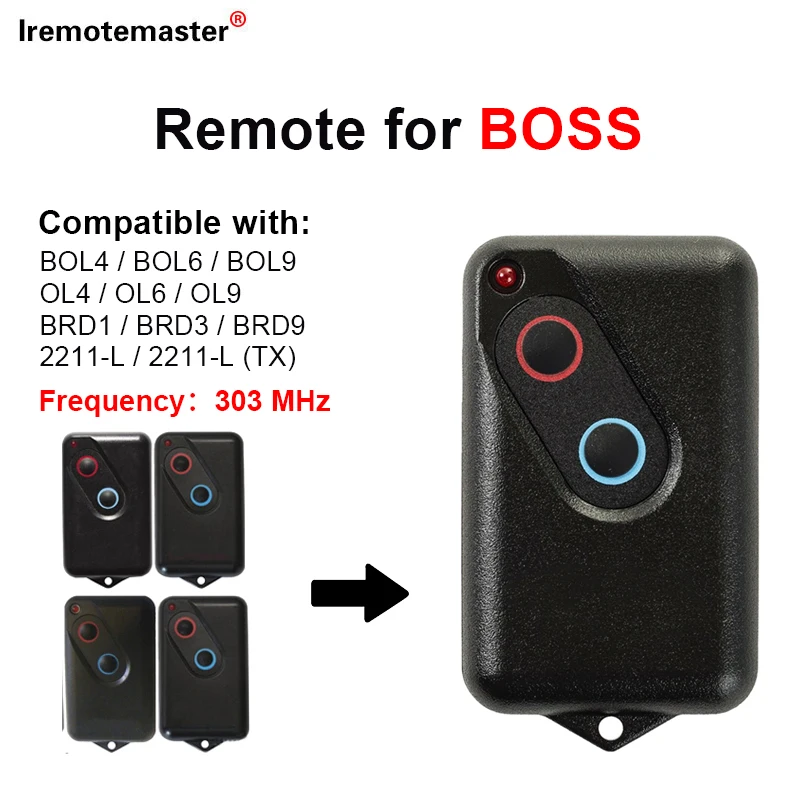 10 x Boss Guardian Steel-Line 2211L Compatible Garage Door Remote BHT4 BOL4 BRD1 303MHz