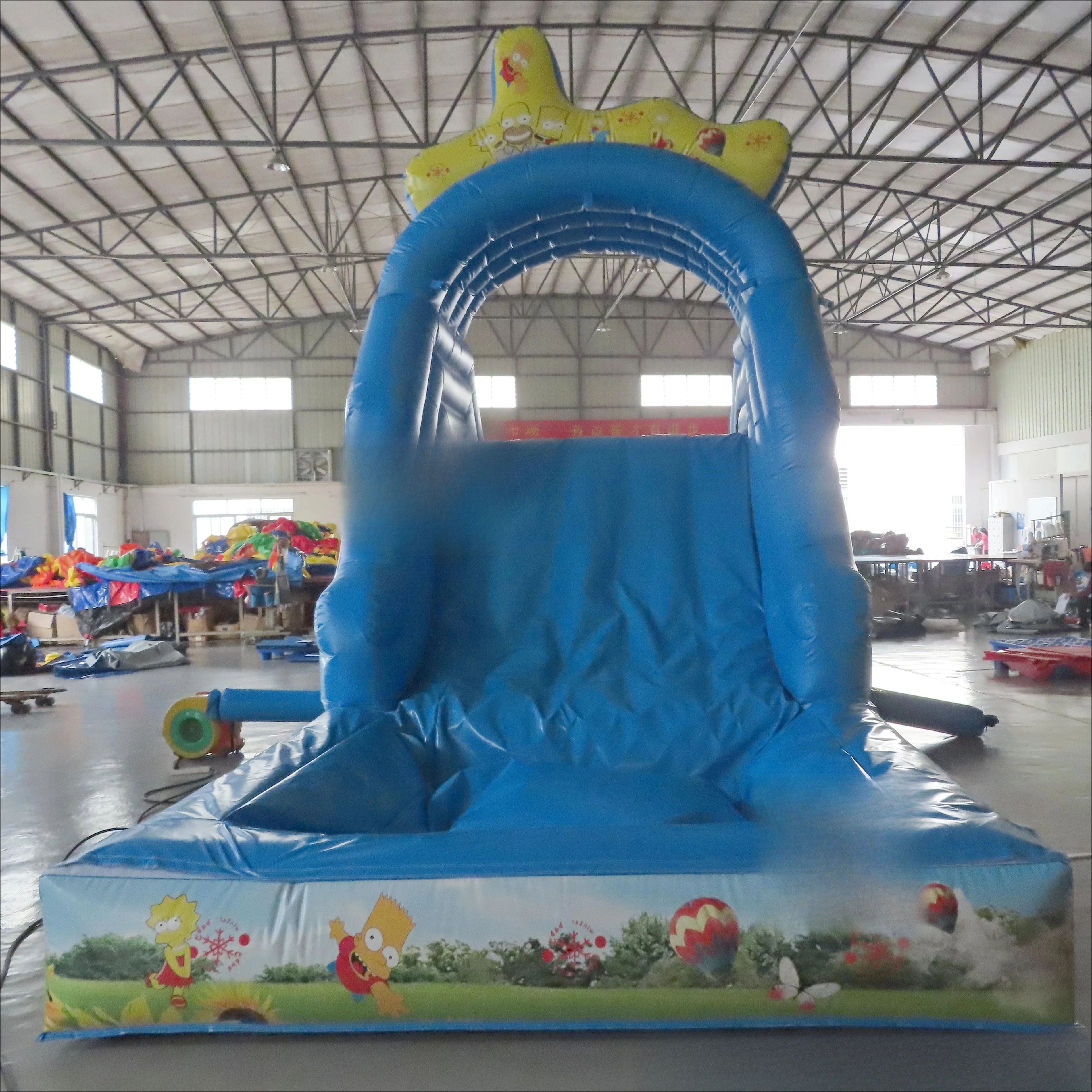 

Hot Selling Inflatable Water Slide with Swimming Pool Inflatable Bouncing House Water Slide Inflatable Blue Themed Slide