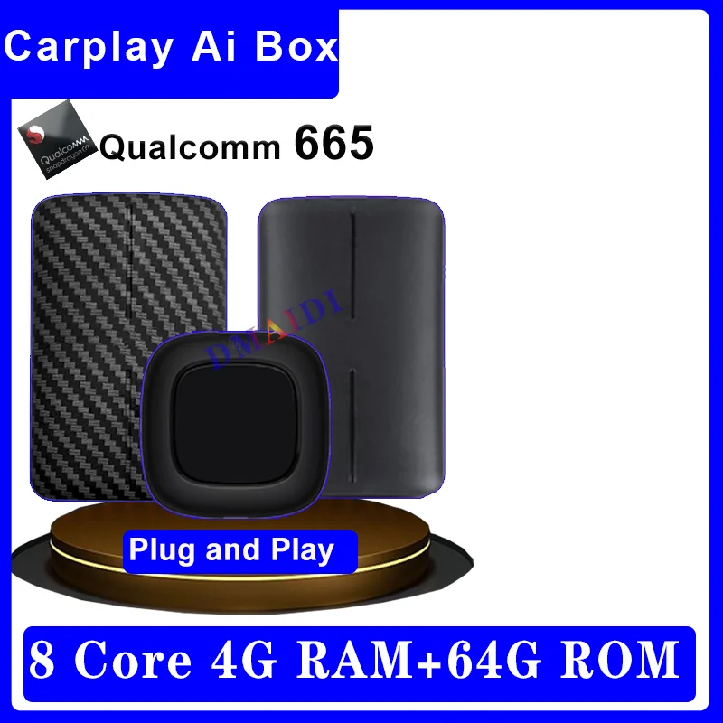 

Carplay Ai Box Snapdragon 665 Android 12 4G+64G Wireless MirrorLink AI Box For Universal Kia VW Toyota Peugeot Volvo