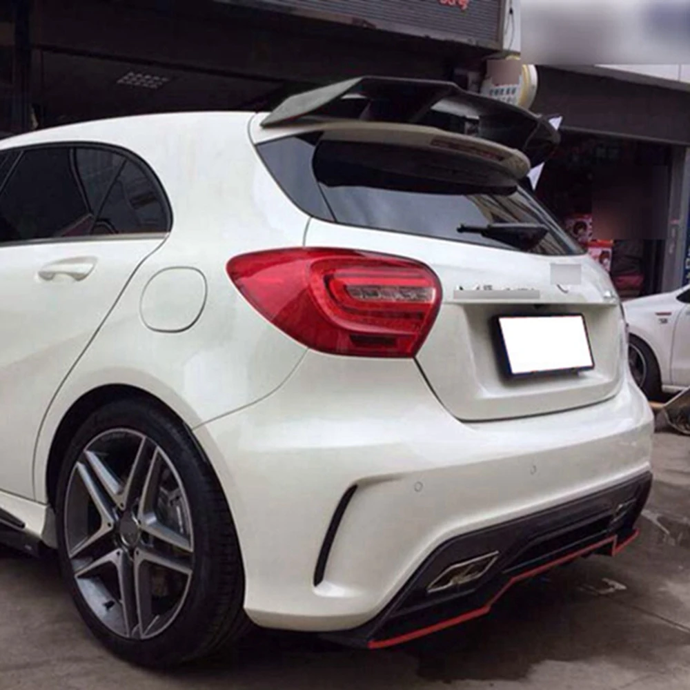 For Mercedes-Benz A-Class W176 W177 A160 A180 A200 A250 A45 AMG Hatchback 2013-2018Carbon Fiber Roof Spoiler