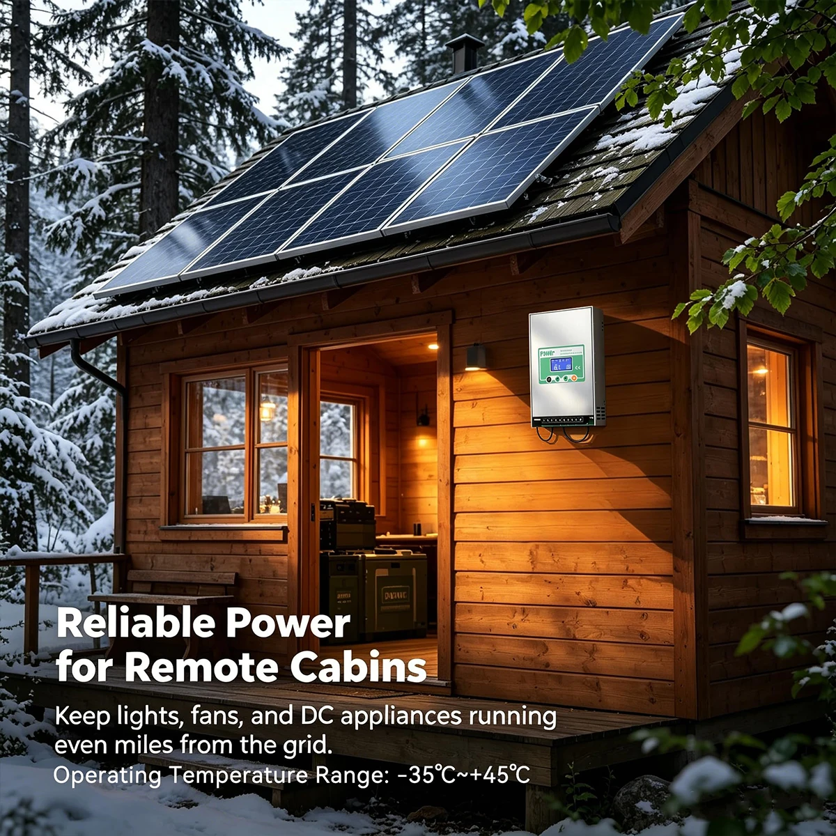 PowMr MPPT Solar Charge Controller 60A/80A/100A 12V/24V/36V/48V Auto 150V PV Input 99% Tracking Efficiency with LCD Display 3-Stage Charging for Lead-Acid Lithium Off-Grid Solar System