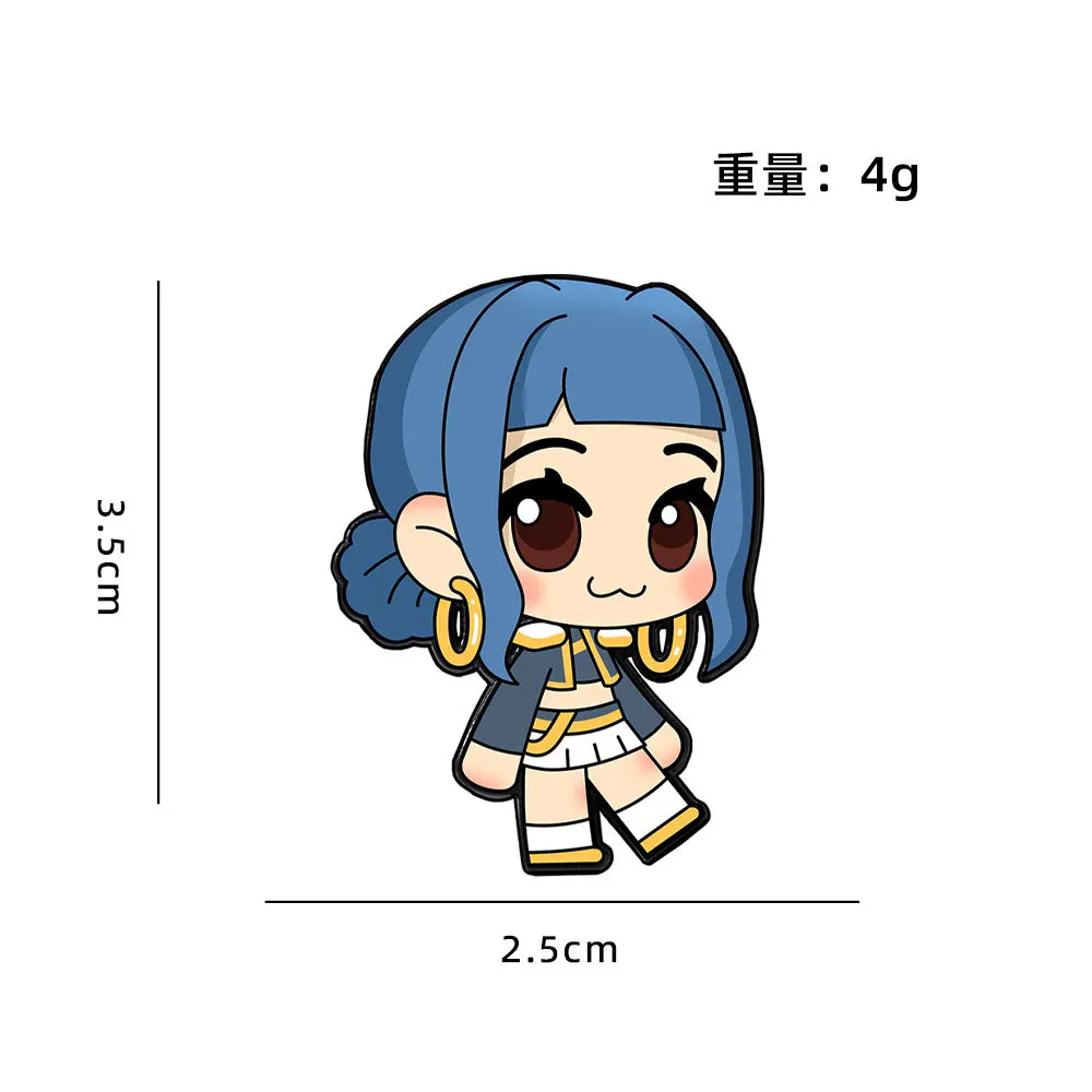 Anime HUNTR XK-POP Demon Hunters Tiger Enamel Pin Lapel Pins Girls Rumi Mira Badges on Backpack Brooch Jewelry Cosplay Fans Gift