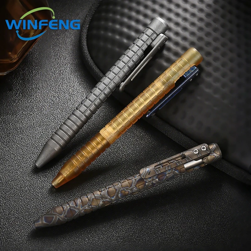 High Quality Titanium Alloy Tactical Pen PEI Signature Pen Student Office Stationery Emergency Window Breaker Survival Supplies