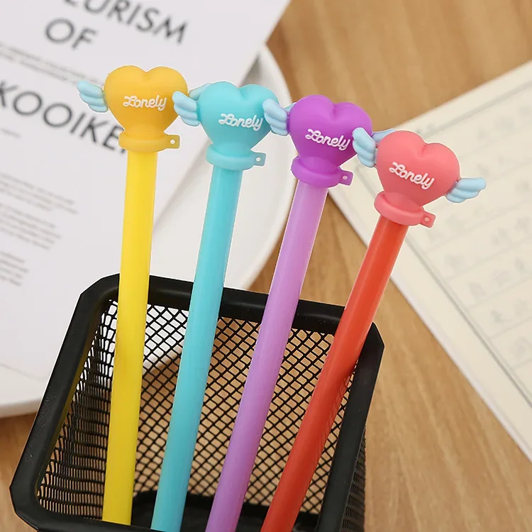 

40pcs Cute Magic Stick Neutral Pen Cartoon Student Fairy Stick Water Pen Creative Stationery Love Wings Neutral Pen