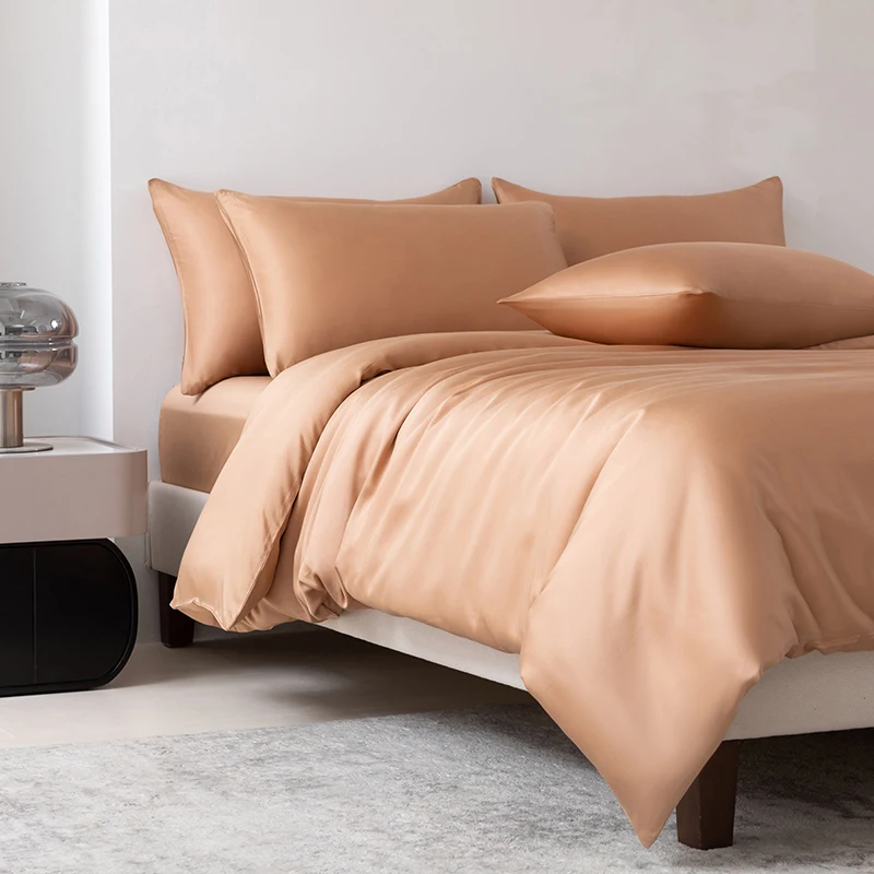 100% Mulberry Zijden Beddengoedset Effen Kleur Natuurlijke Zijden Dekbedovertrekset Twin King Queen Size Bed 3-delig/4-delig/5-delig Lakensset