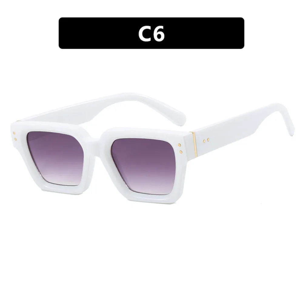 

Irregular Square Frame Sunglasses Rice Nail UV400 Multicolor Lenses Eyewear Lightweight Leopard Print UV400 Sun Glasses