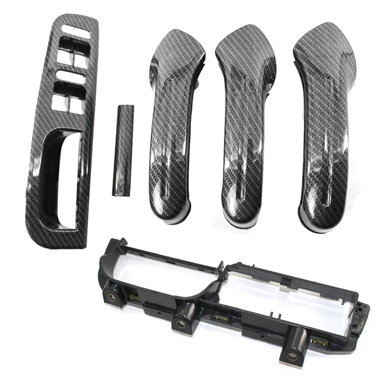 Inside Door Handle Door Armrest Door Handle Carbon Fiber Pattern For VW Bora Golf 4 MK4 For Jetta 1999-2004 Golf 4 Mk4 2004