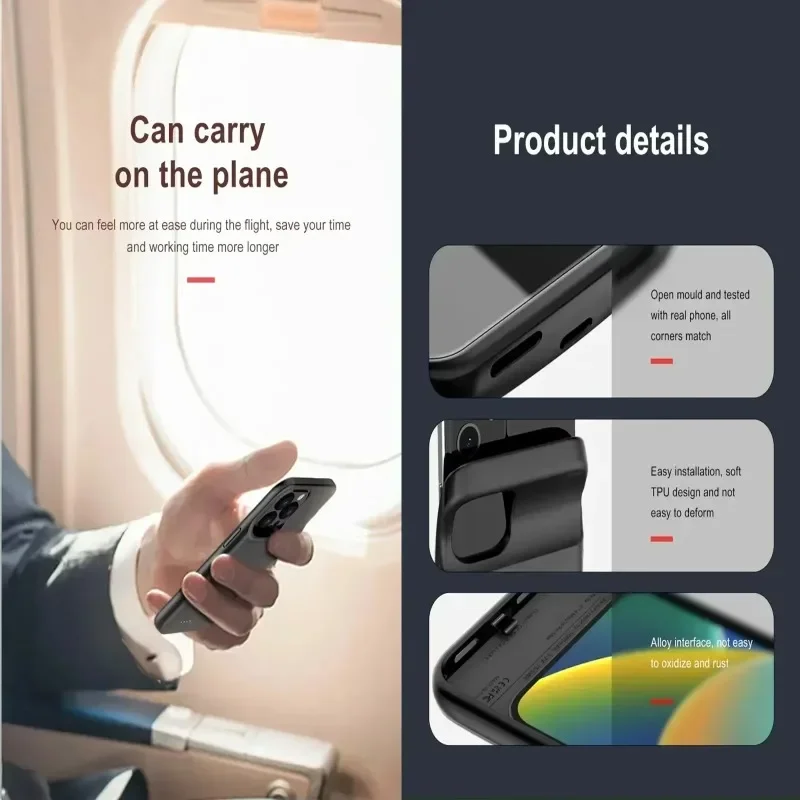 2025 New Portable Battery Charger Case10000mAh for 16 15 14 13 12 11 6 6S 7 8 Plus X XS XR Pro Max  Battery Case Power Bank
